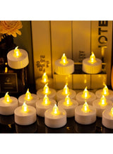 MOMENT 12Pack Flameless Led Tea Lights Candles, Realistic And Bright Flickering Long Lasting Battery-Powered, Ideal Party, Wedding, Birthday, Gifts Home Decoration Warm Yellow 2