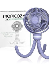 Momcozy Portable Stroller Fan, 27H Ultra-long Battery Life, Detachable 4 Speed 360°Rotate, LED Night Light with 2 Modes 5