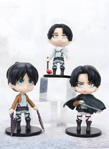 GROIC 6 Pcs Attack on Titan Figure Anime Figure Set, Action Figures Cartoon Figurines Party Decoration Mini Toy Model Collectibles Statue for Anime Fans 4