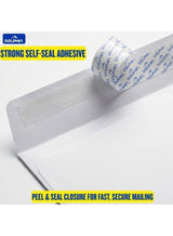 Dolphin White Pocket Envelopes 4.5 x 9 Inch 80 GSM Peel & Seal Closure, Pack of 50 4