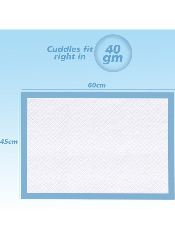 Cute 'n' Cuddle Disposable Changing pads (Pack Of 30) for Baby 60 cm X 45 cm Soft Ultra Absorbent Waterproof Diaper Mess-Free Changing Mat Liners Baby Changing Mat Cover Bed Pads