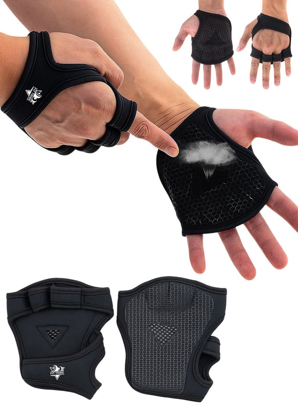 FIT TRIBE Weight Lifting Gloves for Men & Women – Non-Slip Grip, Breathable & Lightweight Gym Gloves for Powerlifting, Fitness, Workout & Home Gym