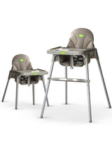 BAYBEE 2 in 1 Clento Baby High Chair for Kids, Baby Feeding Chair With 2 Height Adjustable, Footrest, Tray, Stand, 3 Point Safety Belt, Kids High Chair For Baby 6 Months To 3 Years - Grey 5