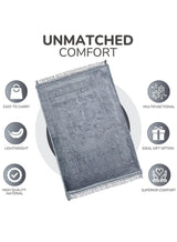 Fabienne Anti-Slip Velvet Thick Prayer Mat Grey 80x120cm 3