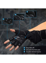PYC Workout Gloves Mens and Women Weight Lifting Gloves with Wrist Support for Gym Training, Full Palm Protection for Fitness, Weightlifting, Exercise, Hanging, Pull ups 3