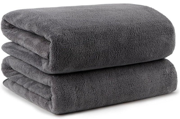 CHU DAI Microfiber Bath Towel 70*140cm, Soft, Durable, Super Absorbent and Fast Drying, Grey