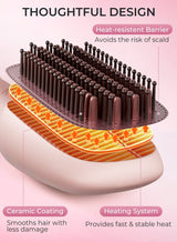 DOSCHER Hair Dryer Brush Ceramic Dryer,Styler and Straightener 1200W Pink/Rose Gold 3