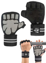 FIT TRIBE Workout & Weight Lifting Gloves for Men & Women - Non-Slip Grip, Adjustable Wrist Support, Breathable, Lightweight Training Gloves for Home Gym and Fitness Accessories 1