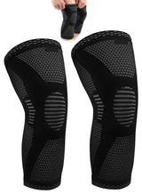 FIT TRIBE 2 Pcs Knee Support Brace for Men & Women - Adjustable Compression Knee Pad with Dual Straps for Patella Support, Joint Pain and Ligament Protection - Breathable Neoprene Knee Brace for Running, Basketball, Workout, Cycling & Daily Use 1