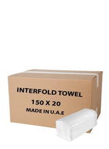 cleaning superstore Interfold Tissue Hand Towels – 150 Sheets x 3 Packs, Soft, Absorbent, Hygienic Paper Towels for Restrooms, Offices and Public Spaces 3