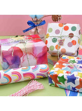Mitoy 6 Packs Gift Wrap Paper Roll Set Included 6 Pack Gift Wrap Paper with Ribbon Sticker and Tape 3