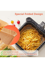 MOMENT 100pcs Air Fryer Disposable Paper Liner, Air Fryer Liners Square, Baking Paper for Air Fryer Water-proof, Parchment Paper for Baking Roasting Microwave,7.9 inch/20cm 2
