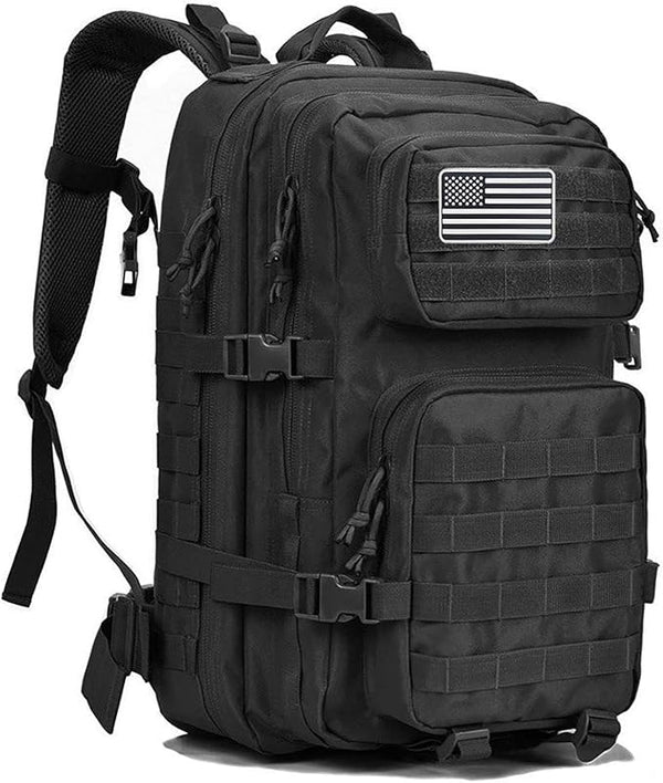 DEXO Military Tactical Backpack 45L – Survival Bug Out Rucksack, Molle, Water-Resistant, Multi-Compartment Hiking Camping Bag for Travel, Hunting & Outdoor Adventure