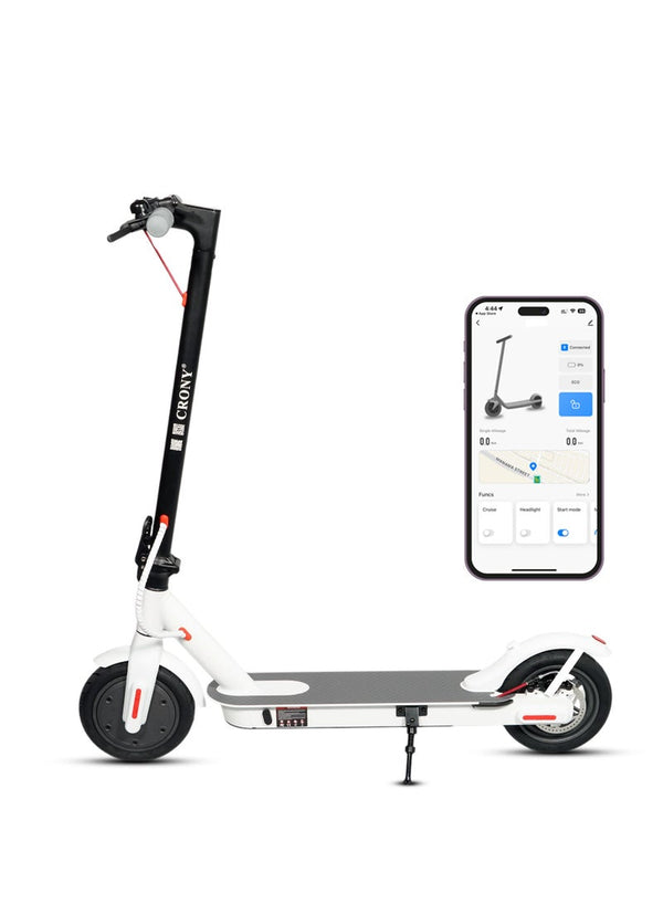 Crony M365 App E-Scooter | 45km/H High-Speed | 25KM Range | 250w Brushless Motor | Rear Disc Brake
