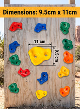 Beauenty 10 Pcs Rock Climbing Holds For Kids Set,Rock Climbing Holds,Climbing Wall,Climbing For Adult Indoor And Outdoor Play Accessories,With Mounting Hardware,Home Playground Climbing Wall Grip Kits 1