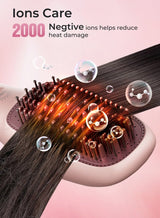 DOSCHER Hair Dryer Brush Ceramic Dryer,Styler and Straightener 1200W Pink/Rose Gold 5