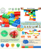 CHU DAI Marble Run Building for Kids: STEM Building Blocks Set Compatible Classic Blocks - Educational Toys for Kids Home School - Birthday Gift for Boys Girls 3