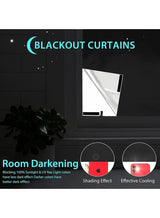 ONETO Portable Blackout Curtains With Self Adhesive Tape Travel Cuttable Sunscreen Shade Drapes For Bedroom Living Room Bathroom And Attic Blackout Curtains Width 145 cm Length 200 cm 5