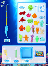 CHU DAI Magnetic Fishing Game for Kids 3-5 with Toddler Fishing Poles,Bath Toys for Kids Ages 4-8,Magnetic Poles Game are Designed for Little Hands 1