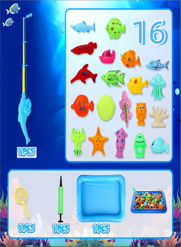 CHU DAI Magnetic Fishing Game for Kids 3-5 with Toddler Fishing Poles,Bath Toys for Kids Ages 4-8,Magnetic Poles Game are Designed for Little Hands