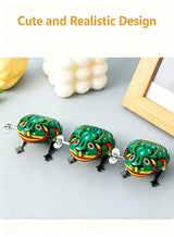 CHU DAI 1 Pcs Clockwork Spring Frog Green Metal Jumping Wind Up Frog Desktop Decor Party Favors 1