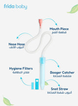 fridababy NoseFrida Snotsucker Nasal Aspirator | Made in Sweden | Baby Nose Cleaner with Hygienic Filters | BPA-Free, Safe, Easy to Clean | in Travel Pack | Mucus Remover 2