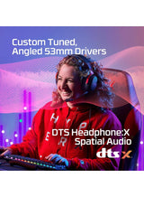 HyperX Cloud III 有线游戏耳机，适用于 PC / PS5 / PS4 / Xbox Series X/S，53mm 倾斜式驱动单元，降噪功能，带 LED 麦克风静音指示灯，10Hz-21kHz 频率响应，黑/红配色 | 727A9AA 3