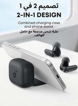 R50i NC by Anker Noise Cancelling Earbuds, Strong and Smart Noise Cancelling, Powerful Bass, 45H Playtime, 2-in-1 Case and Phone Stand, IP54, Wireless Earbuds, Bluetooth 5.4, App Control Black 2