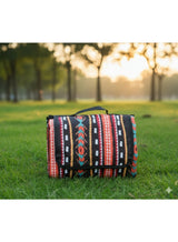 diu toyz Park Mat Picnic Blanket Waterproof Beach Blanket Waterproof Picnic Blanket Portable Picnic Mat Portable Beach Mat Camping Carpet Outdoor Majlis Carpet (200X150) Arabic Inspired Design (Black Pattern) 6