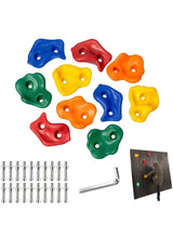 Beauenty 10 Pcs Rock Climbing Holds For Kids Set,Rock Climbing Holds,Climbing Wall,Climbing For Adult Indoor And Outdoor Play Accessories,With Mounting Hardware,Home Playground Climbing Wall Grip Kits 5