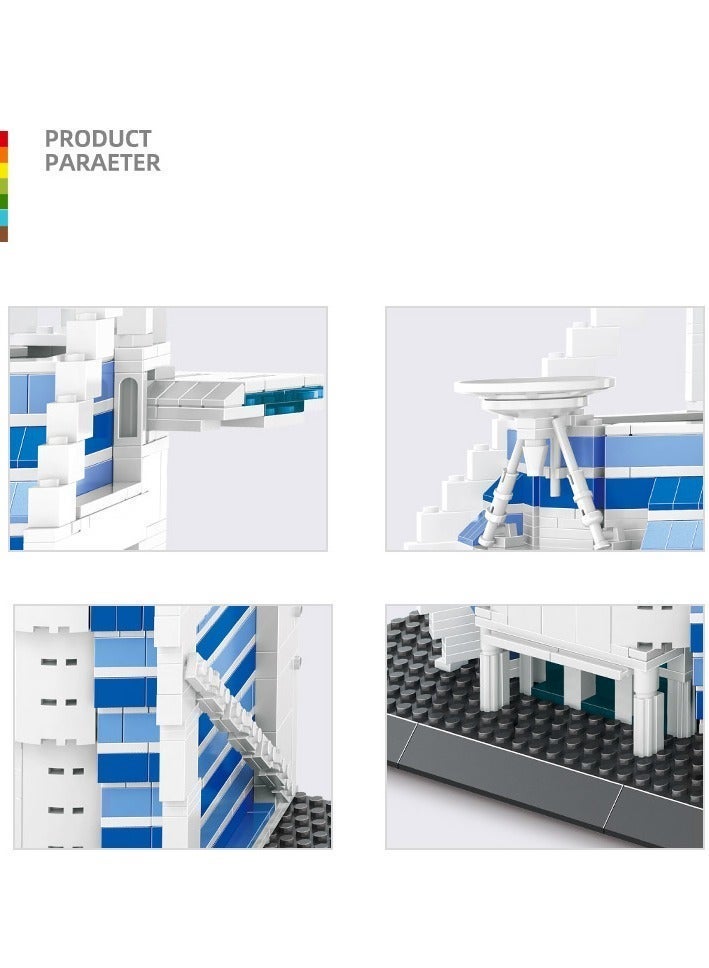 wange 5220Burj Al Arab Building Blocks (1306 Pcs)-Premium Eid Al-Fitr Gift for Kids & Adults - Iconic Dubai Architecture Model