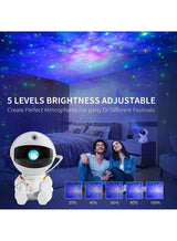 EzzySo Astronaut Star Projector Nebula Galaxy Projector Night Light 360°Rotation Magnetic Head Nebula Lamp For Bedroom Kids Room Ceiling Room Decoration White 85mm*76mm*125mm 5