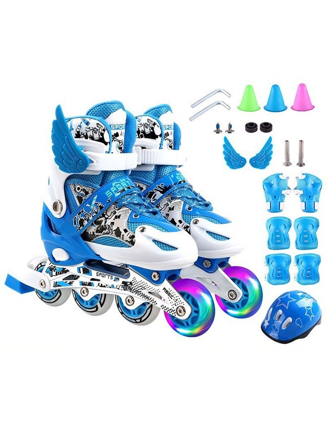 Arabest Adjustable Size Roller Skates, Inline Roller Skates for Kids, Light Up Single Row Skate Shoe, Adjustable Size Roller Skates, Inline Roller Skates for Kids, Light Up Single Row Skate Shoe