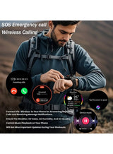 GPS Smart Watch for Men Waterproof 1.43 Inch AMOLED Display Fitness Activity Tracke with Sleep Monitoring suitable for Android iOS 1