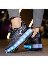 MIXSNOW Shoes with Wheels LED Light Shoes Skate Shoes Kids Gifts Boys Girls Shiny Roller Skates 5