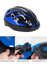 GROIC Kids Protective Gear Adjustable Protective Helmet,Kids Helmet Knee Elbow Pads Wrist Guard Sport Protective Gear Adjustable Scooter Skateboard Roller Bike Skate Cycling Safety Set 3
