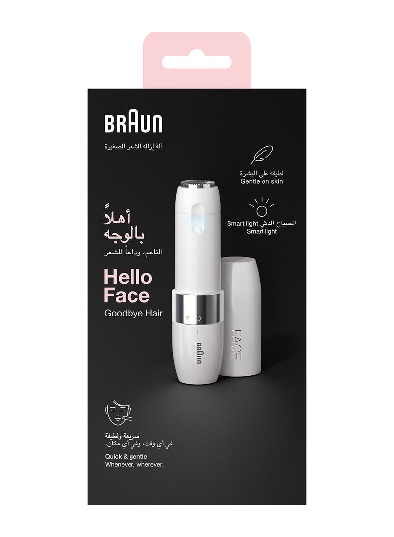 BRAUN Face Mini Hair Remover Fs1000, Electric Facial Hair Removal For Women White - FS1000