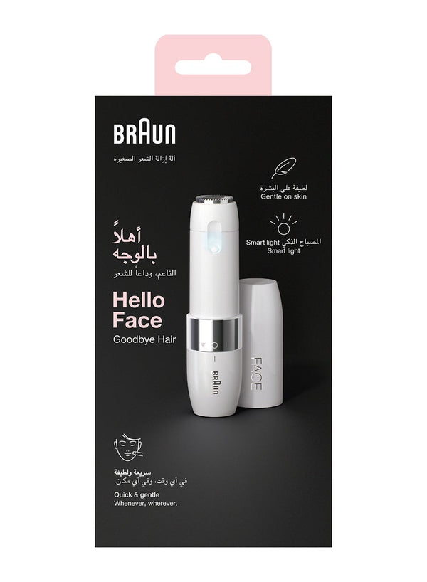 BRAUN Face Mini Hair Remover Fs1000, Electric Facial Hair Removal For Women White - FS1000