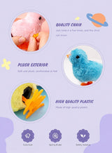 Kibe Jumping Chick 2-Pack Wind Up Toys Novelty Chicken Hopping Windup Toy for Kids Toddlers Party Favors Goody Bag Fillers Gifts(2 random colors) 4
