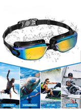 DEXO 5-in-1 Anti-Fog Swimming Goggles Set with UV Protection, Leakproof Silicone Fit, Cap, Nose Clip, Earplugs & Case – Unisex for Men, Women & Teens 2