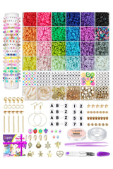 XiuWoo 3300-Piece Small Colourful Bracelet Beads With A-Z Alphabet Letter DIY Bead Making Kit With Rope 7