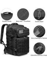 DEXO Military Tactical Backpack 45L – Survival Bug Out Rucksack, Molle, Water-Resistant, Multi-Compartment Hiking Camping Bag for Travel, Hunting & Outdoor Adventure 5