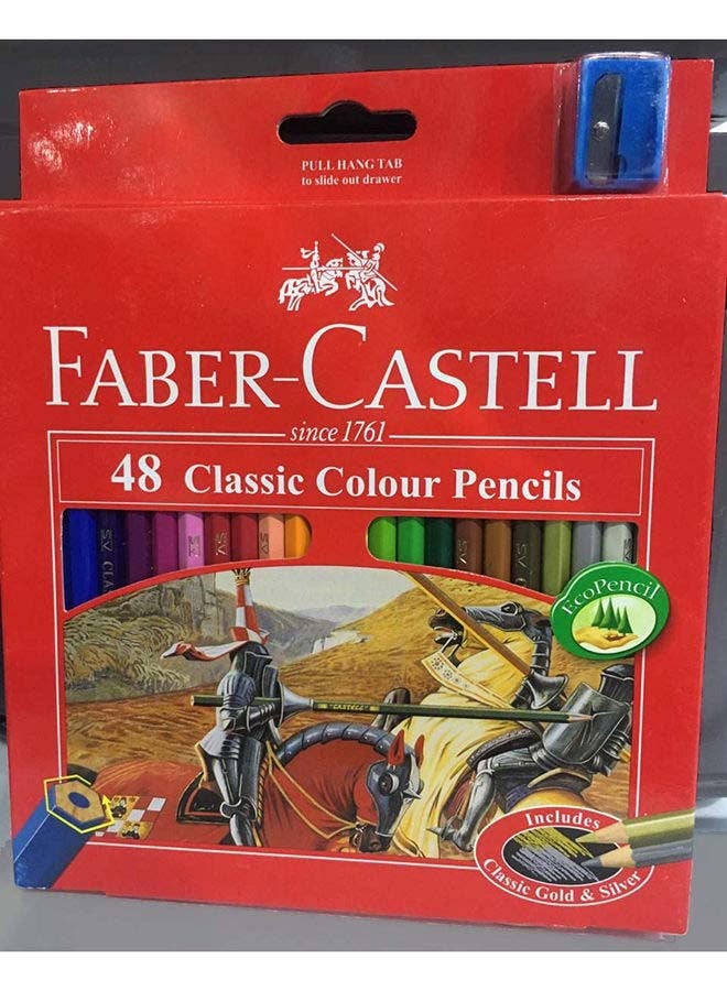 FABER-CASTELL 48-Piece Classic Colour Pencil Set Multicolour