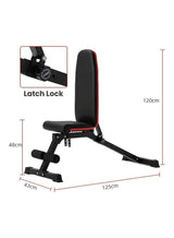 Sparnod Fitness SWB-60 Heavy Duty Steel Multifunction Adjustable (Flat, Incline and Decline) Weight Bench With Maximum Load Capacity- 300 kg 16.5kg 4