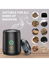 Bosidin USB Mini Type-C Power Rechargeable Incense Burner for Car and Home Black 9.8 x 6.7 x 7.4cm 3