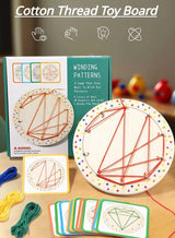 YelaJoy Toys Wooden Geoboard, Montessori Educational Toys Geometry Geoboard Elementary School, Educational Games for Children 3 4 5 6 Years Old,Interactive Games Gift for Girls 4