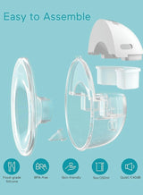 Paruu P16 Hands-Free Electric Wearable Breast Pump With Strong Suction, Low Noise, 4 Modes And 12 Levels, 19/21 MM Insert Accessories, 2 Pieces 4