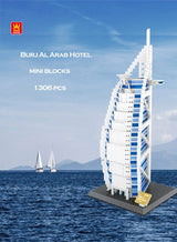 wange 5220Burj Al Arab Building Blocks (1306 Pcs)-Premium Eid Al-Fitr Gift for Kids & Adults - Iconic Dubai Architecture Model 6