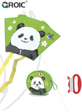 GROIC Easy to Fly Kites for Kids – Cartoon Panda Shape Pocket Flying Kites for Grass, Stable Structure Design, Mini Beach Kites for Beginners, Outdoor Games 5