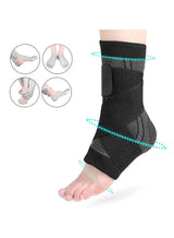 PYC 2 Piece Ankle Protector Adjustable Compression Ankle Support Brace For Running Sports Football and Basketball 5